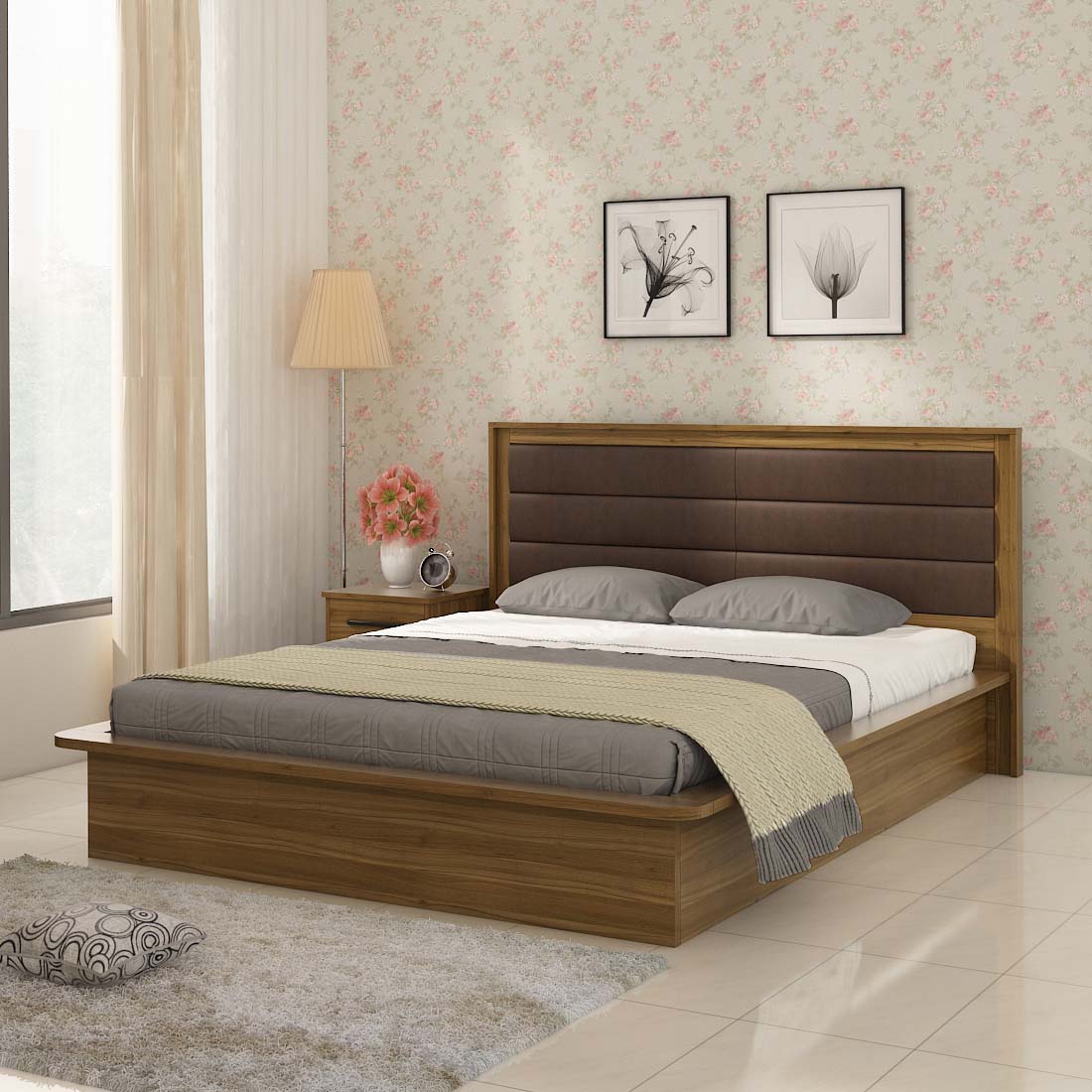 KOSMO-Cooper-Queen-Bed-With-Box-Storage-Natural-Teak